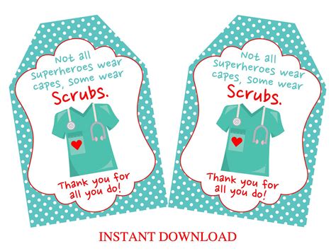 Free Printable Nurse Gift Tags