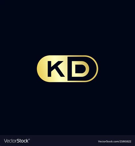 Initial Letter Kd Logo Template Design Royalty Free Vector