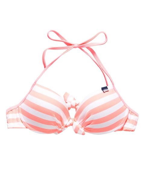 Superdry Marine Stripe Bikini Top Womens Swimwear