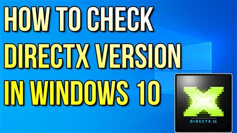 How To Check Directx Version In Windows 10 Youtube