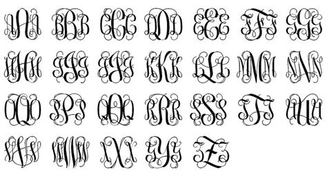 Free Interlocking Monogram Font For Cricut