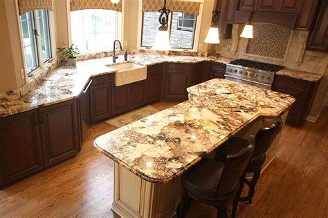 Gold Color Granite Kitchen Countertops Ideas Gold Trend