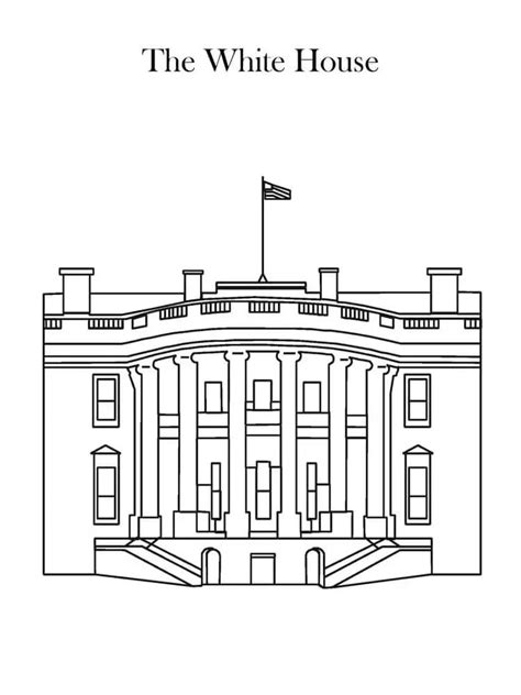 Free Printable White House Coloring Page Download Print Or Color