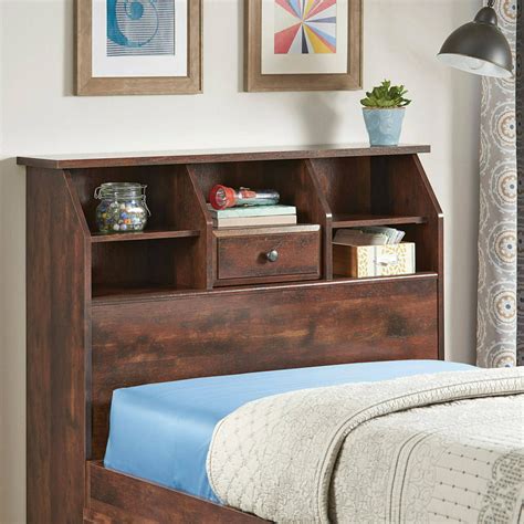 Better Homes And Gardens Leighton Twin Bookcase Headboard Rustic Cherry