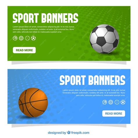 Free Vector Sport Banners Set