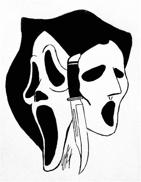 Pin By Alva ♡ On Scream Horror Artwork Horror Villians Scream Mask