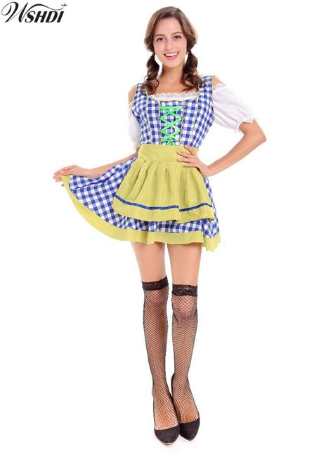 Adult Women Bavarian Traditional Beer Uniforms Oktoberfest Costume
