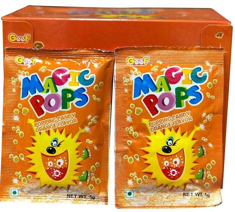 Round Magic Pops Orange Flavor Candy Packaging Size 5g X 40 Pieces At