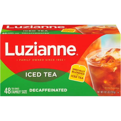 Luzianne Decaffeinated Black Iced Tea Tea Bags 48 Ct