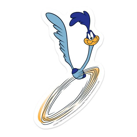 Warner Brothers Looney Tunes Road Runner Bumper Sticker Decal Bobble