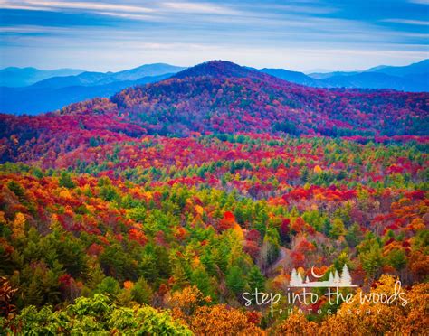 Blue Ridge Parkway Autumn Mountaintop Landscape Nature