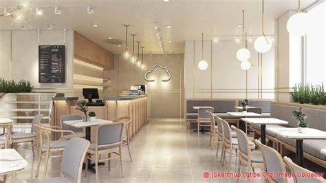 1482 Interior Restaurant Scene Sketchup Model Free Download