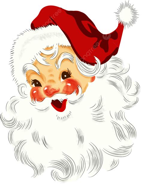 Gambar Topi Dan Janggut Santa Claus Sambil Tersenyum Sinterklas