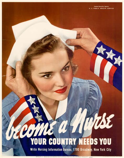 Become A Nurse Your Country Needs You Wwii Poster Women Of World War Ii