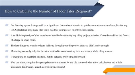 Ppt How Do You Calculate The Number Of Floor Tiles Required