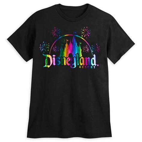 Disneyland Logo Rainbow Foil T Shirt For Adults Disney Store
