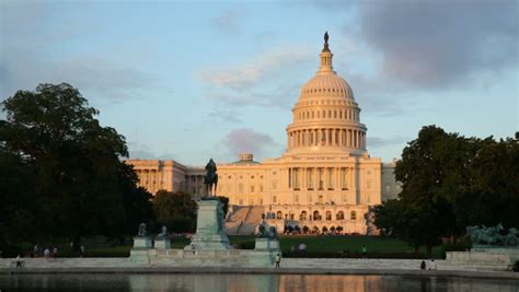 Us Capitol Building At Sunset Washington Dc Stock Footage Video
