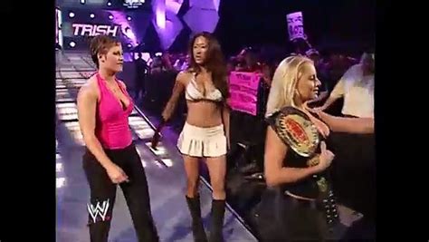 Christy Hemme S Initiation Party Bra Panties Match Debut Vs Trish Stratus Molly Holly Gail