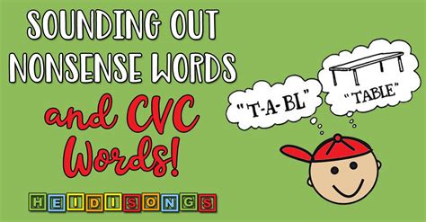 Nonsense words can be classified depending on their orthographic and phonetic similarity with (meaningful) words. Sounding Out Nonsense Words and CVC Words
