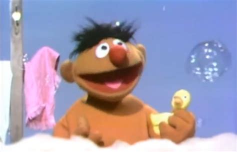 Sesame Street Ernie Rubber Duckie Cartoon