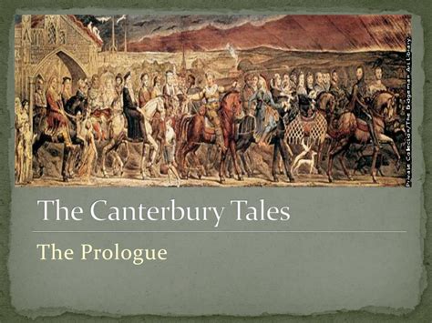 Ppt The Canterbury Tales Chaucer And The Middle Ages Powerpoint