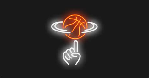 Basketball Lover Basketball Design Neon Basketball Spinning