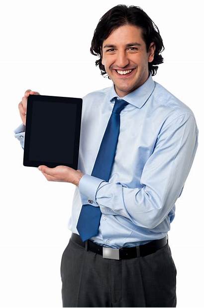 Tablet Sales Manager Pc Commercial Representative Displaying