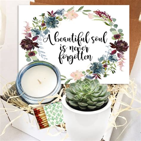 A Beautiful Soul Is Never Forgotten Candle Succulent Plant Etsy