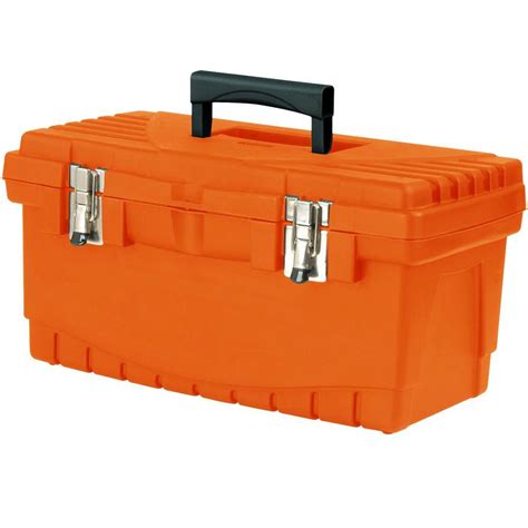 This information is not intended as an offer to sell, or the. The Home Depot 19 in. Plastic Tool Box with Metal Latches and Removable Tool Tray-17331512 - The ...