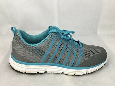 Apex Womens A7000w Running Shoe Texitle Fabric Grayturquoise Sz 105