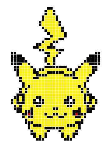 Pikachu Pixel Art Grid by Hama-Girl on DeviantArt
