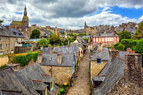 Historical Dinan Old Town Brittany France Globephotos Royalty