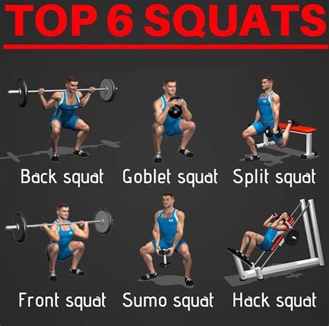 Top 6 Squats Exercises Guide