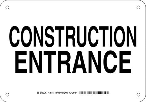 Entrance Sign Construction Entrance Header No Header Rectangle 7 In