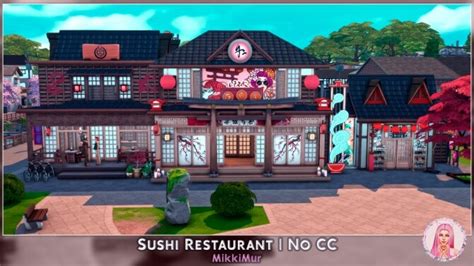 Sushi Restaurant At Mikkimur The Sims 4 Catalog