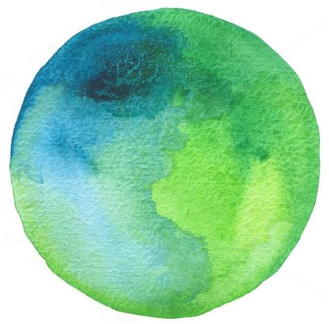 Circle Watercolor Painted Background By Liliia Rudchenko On