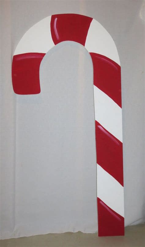 Wooden Candy Cane Yard Decorations