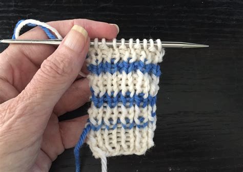 How To Knit Stripe In Ribbing Without Bi Colored Purl Continental Style
