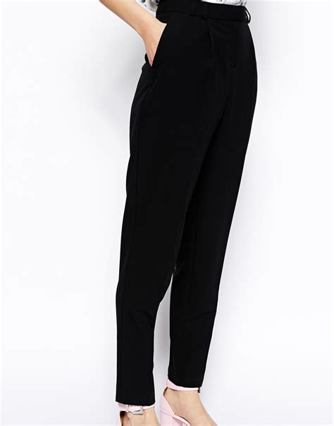 Check spelling or type a new query. Lyst - Asos Trousers In High Waist With Straight Leg in Black