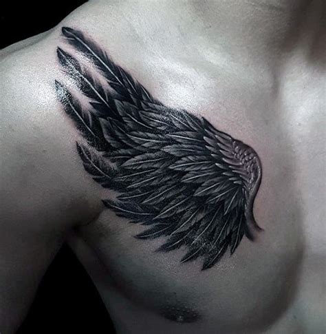 wing chest tattoo