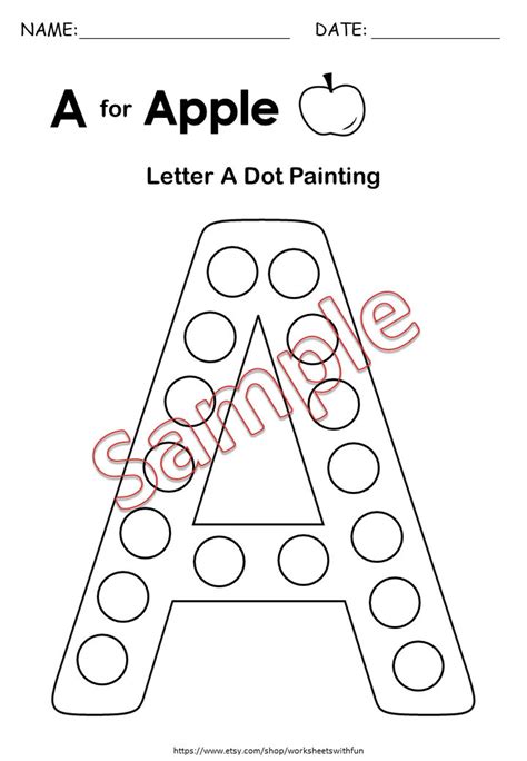 Do A Dot Alphabet Printable Worksheets 26 Dab It Activity Etsy