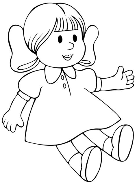 What are the benefits of baby doll coloring pages? Doll coloring pages to download and print for free