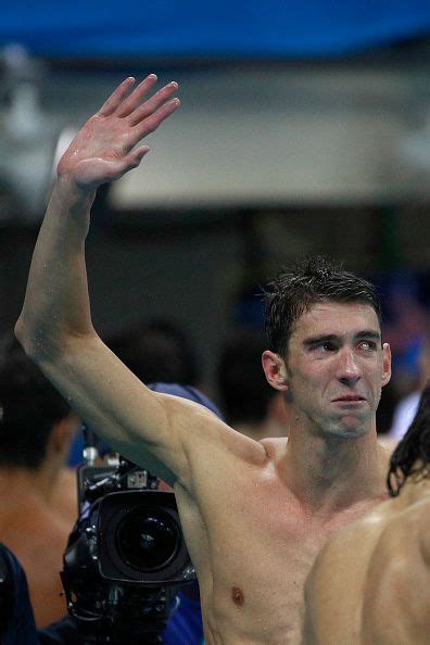 Michael Phelps Of The United States Thanks The Crowd After Winning Gold In The Michael Phelps