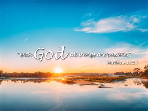 Matthew 1926 With God All Things Are Possible Canvas Wall Art Print