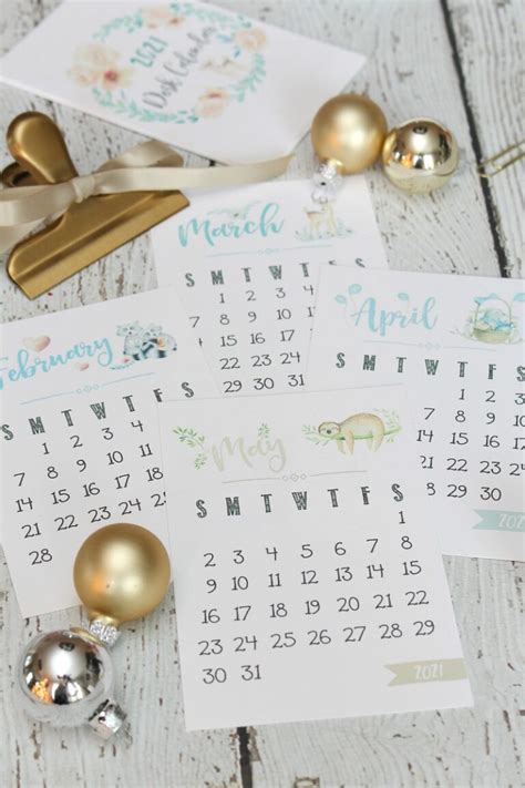 Free Printable 2021 Desk Calendar Clean And Scentsible