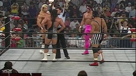 Sting And Lex Luger Vs The Steiner Brothers Wcw Tag Team Titles Youtube