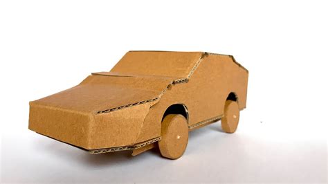 Cardboard Car Easy Crafts How To Make A Cardboard Car Youtube