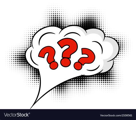 comic question mark royalty free vector image vectorstock