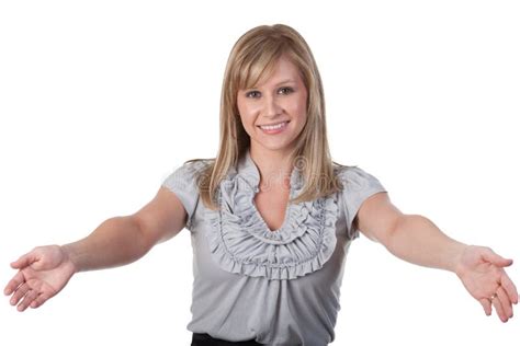 Woman With Outstretched Arms Stock Image Image 15416411