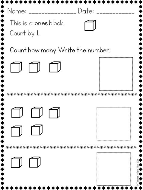 10 Kindergarten First Grade Math Worksheets Math Printables Etsy